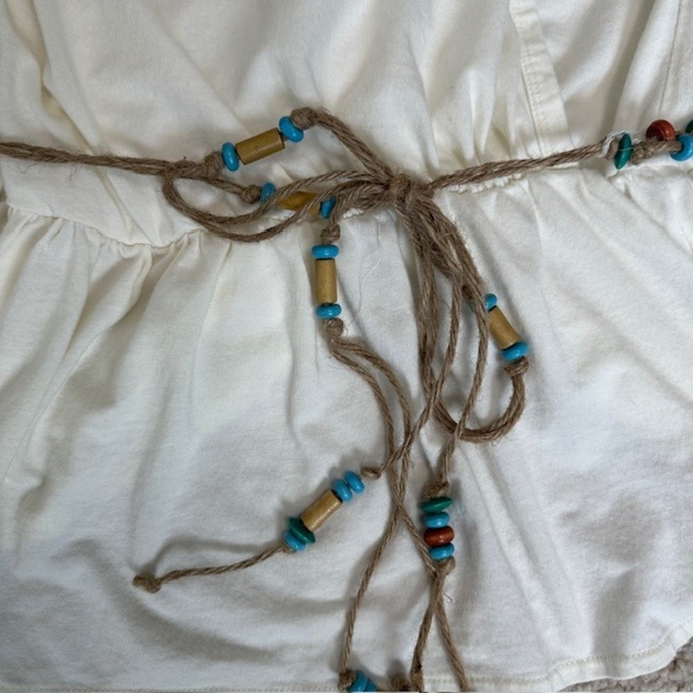 Ralph Lauren Polo Jeans Co. Cream Wrapped Draped Goddess Top Size M - Picture 7 of 14